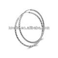 Women fashion 925 sterling silver hoop earrings